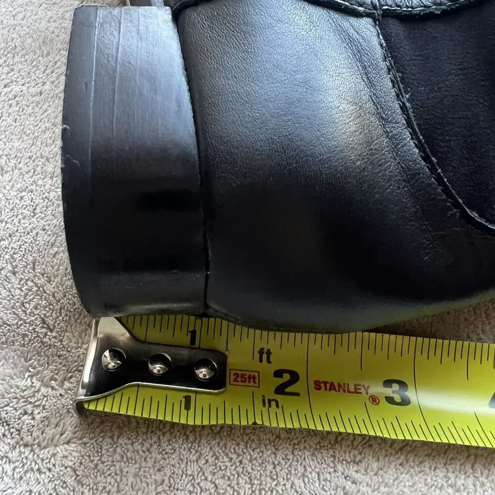 Louise et Cie Andora Black Leather Over the Knee Riding Boot Stretch Panel 5 M‎